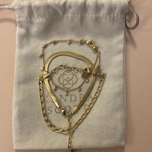 Kendra Scott Kassie set of 3 chain bracelets in Vintage Gold- sold out online